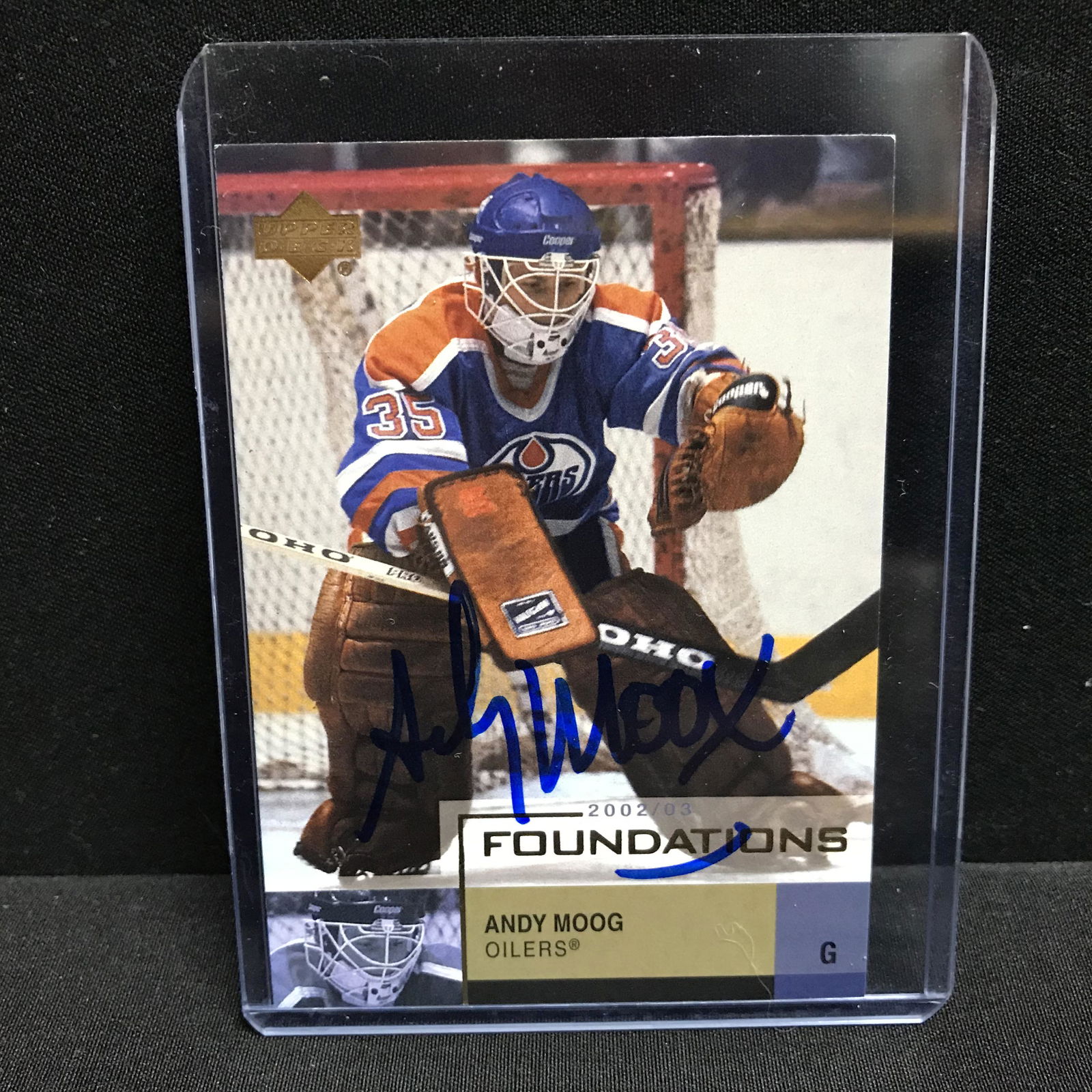 ANDY MOOG SIGNEDUPPER DECK FOUNDATIONS HOCKEY CARD (1 of 1)