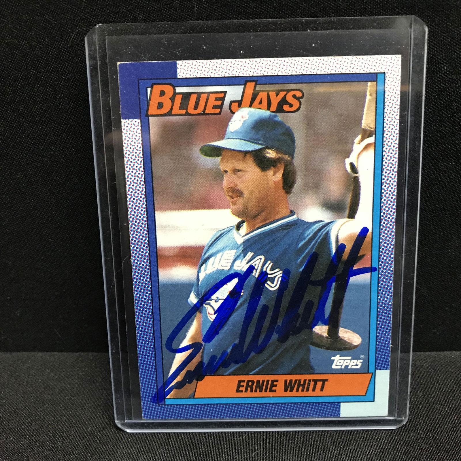 ERNIE WHITT SIGNED TOPPS BASEBALL CARD (1 of 1)