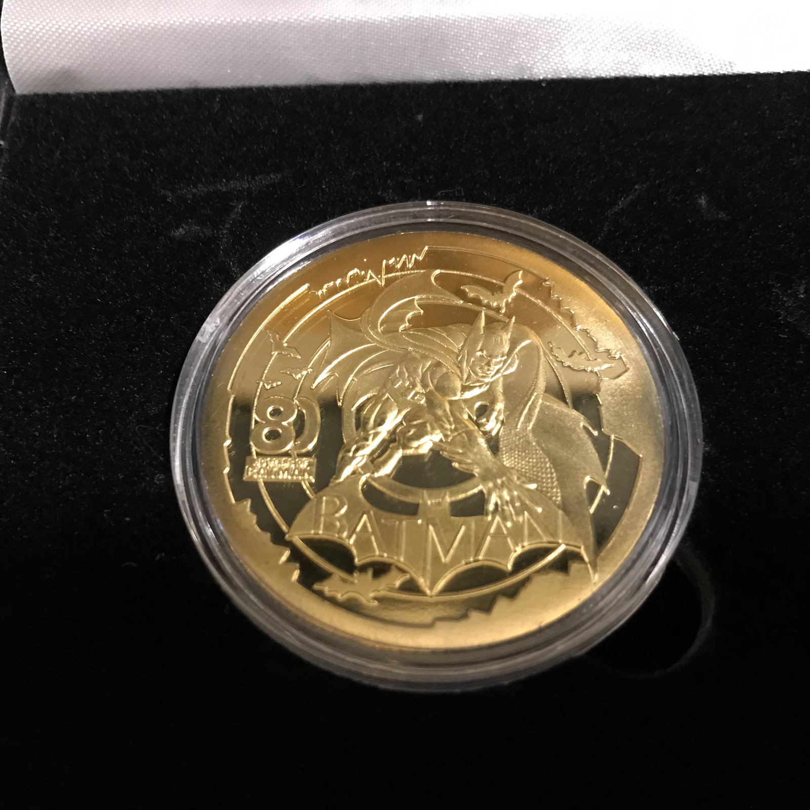BATMAN 80 YEARS OF BATMAN DC COMICS COLORED 24KT GOLD: BATMAN 80 YEARS OF BATMAN DC COMICS COLORED 24KT GOLD PLATED COIN