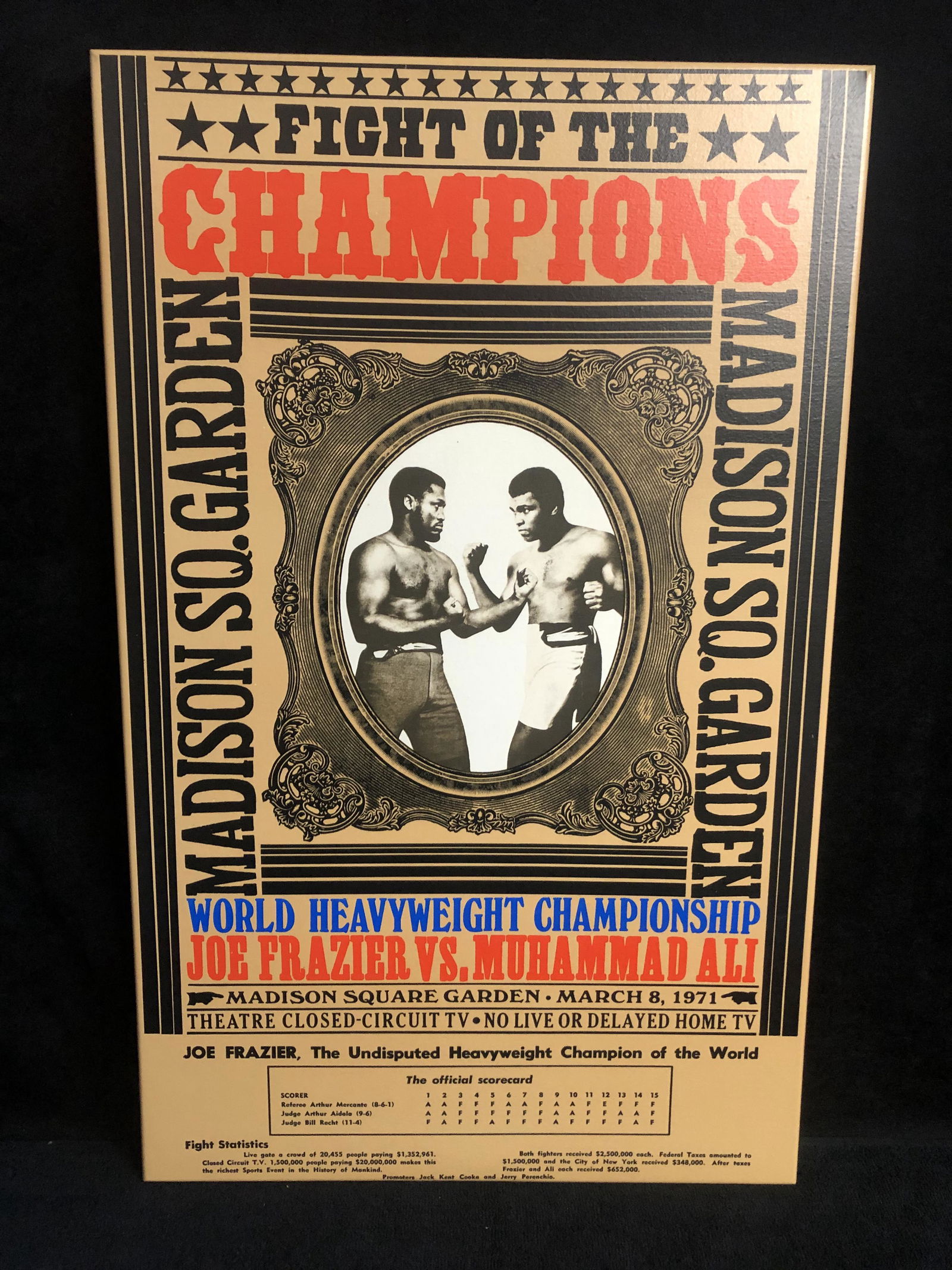 AAJOE FRAZIER VS. MUHAMAD ALI BOXING POSTER 1971 MADISO (1 of 1)