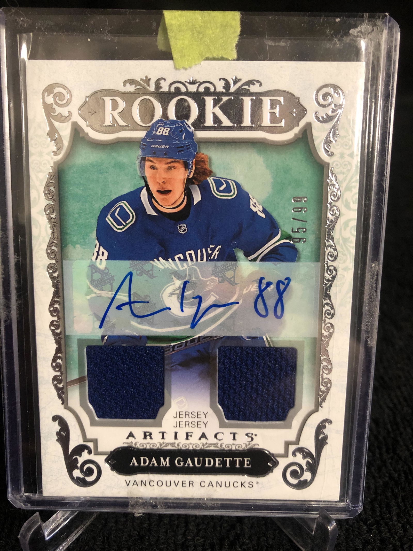 Adam Gaudette Rookie Artifacts Auto Patch 95/99 (1 of 2)