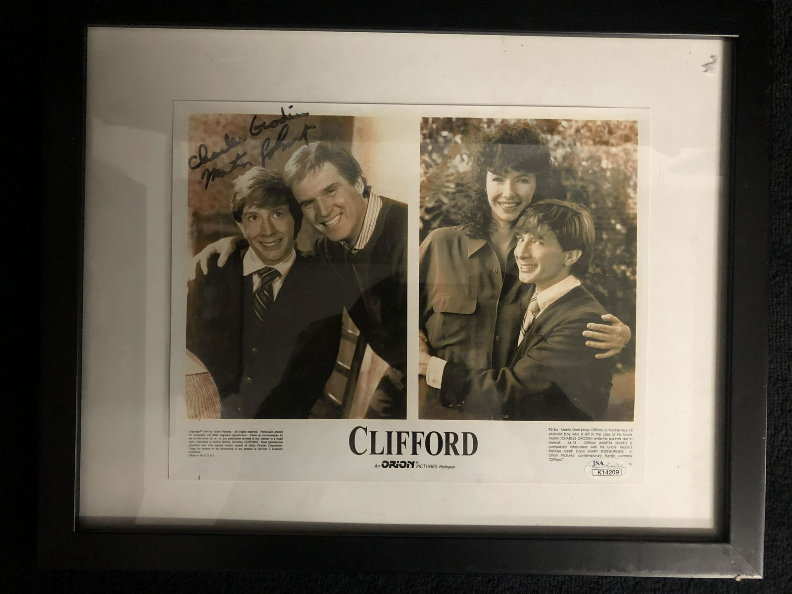 MARTIN SHORT AND CHARLES GRODIN SIGNED CLIFFORD LOBBY (1 of 3)