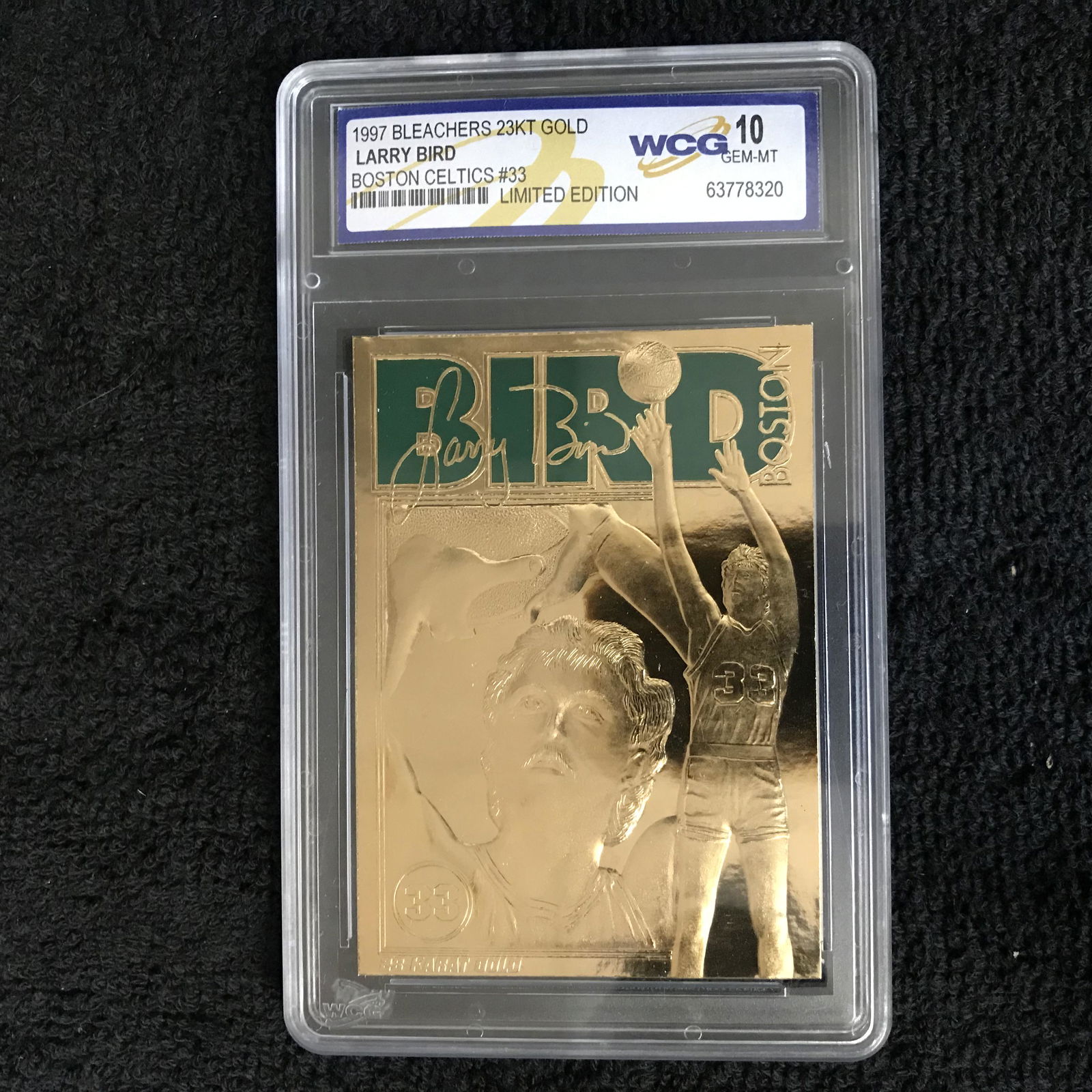 1997 BLEACHERS 23KT GOLD LARRY BIRD "BOSTON CELTICS 33" (1 of 1)