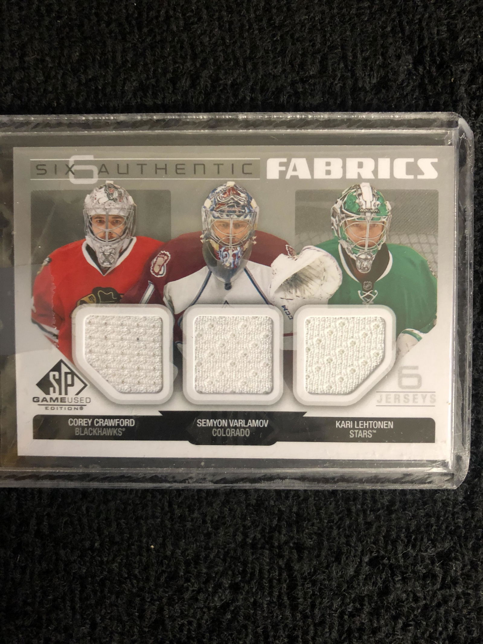 SP GAME USED 6 AUTHENTIC FABRICS PATCH CARD (1 of 2)