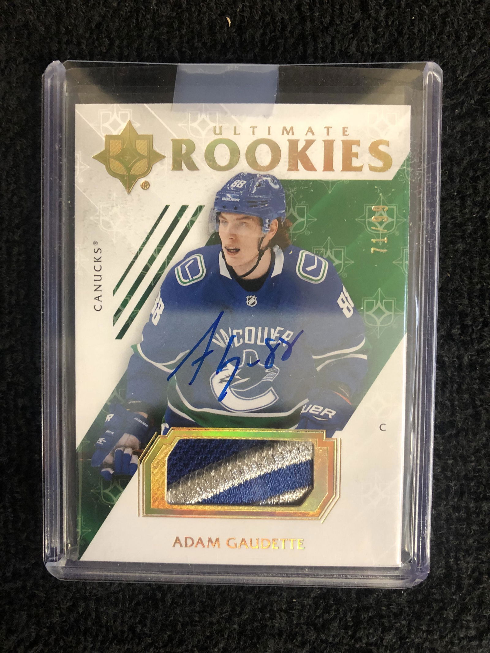 2018-19 UPPER DECK ADAM GAUDETTE ULTIMATE COLLECTION (1 of 2)