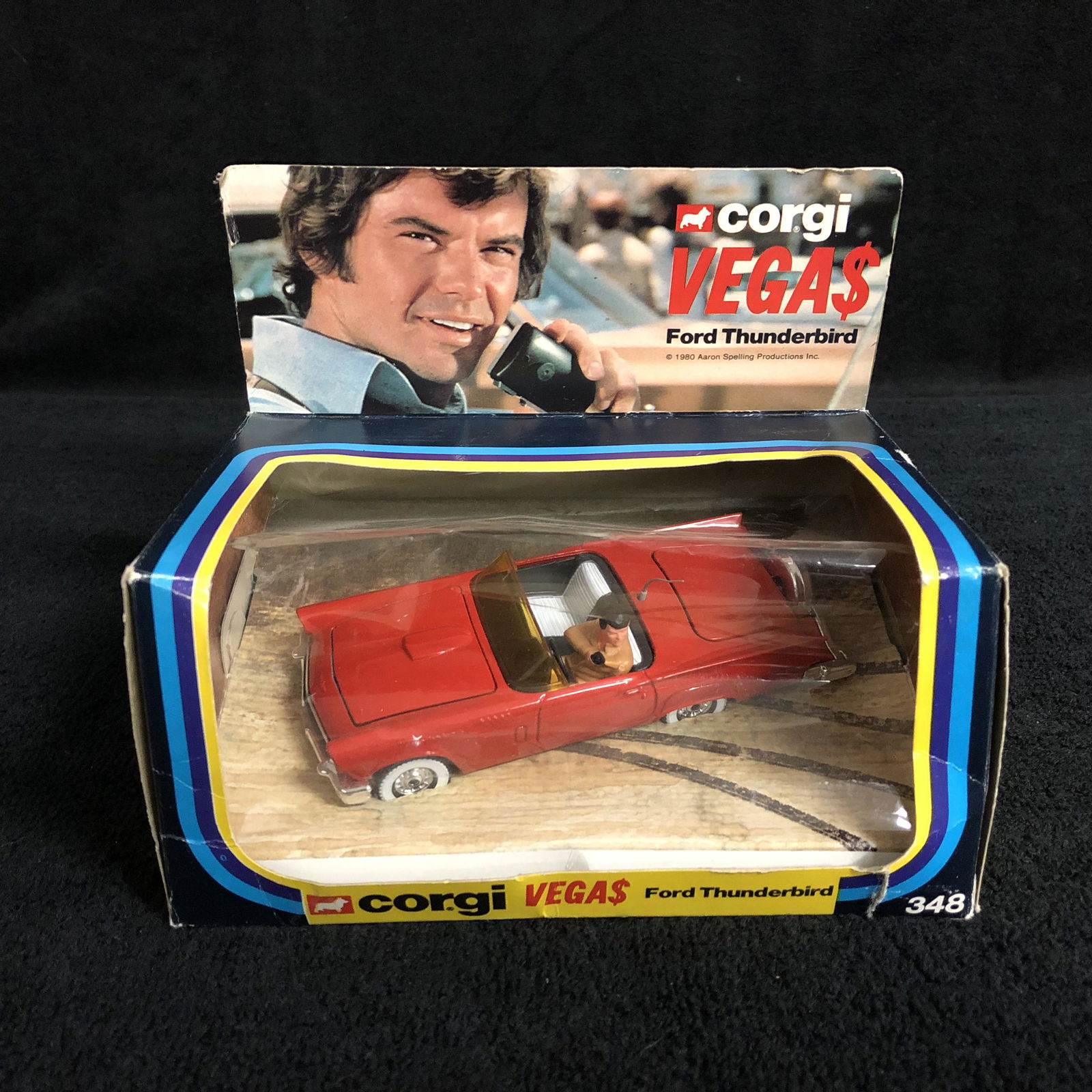 NIB OLDER CORGI ISSUE VEGAS TV SHOW "FORD THUNDERBIRD" (1 of 2)