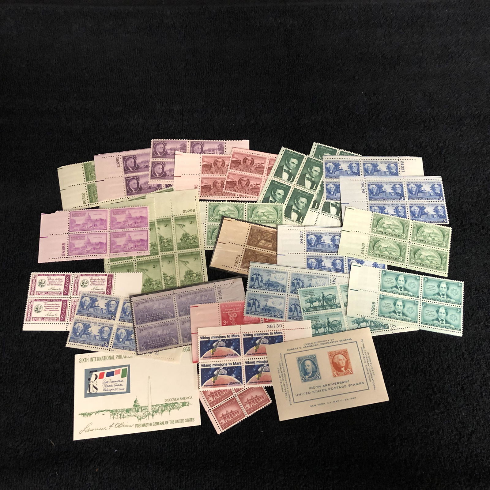 US STAMP PLATE BLOCK PACKAGE (1 of 2)
