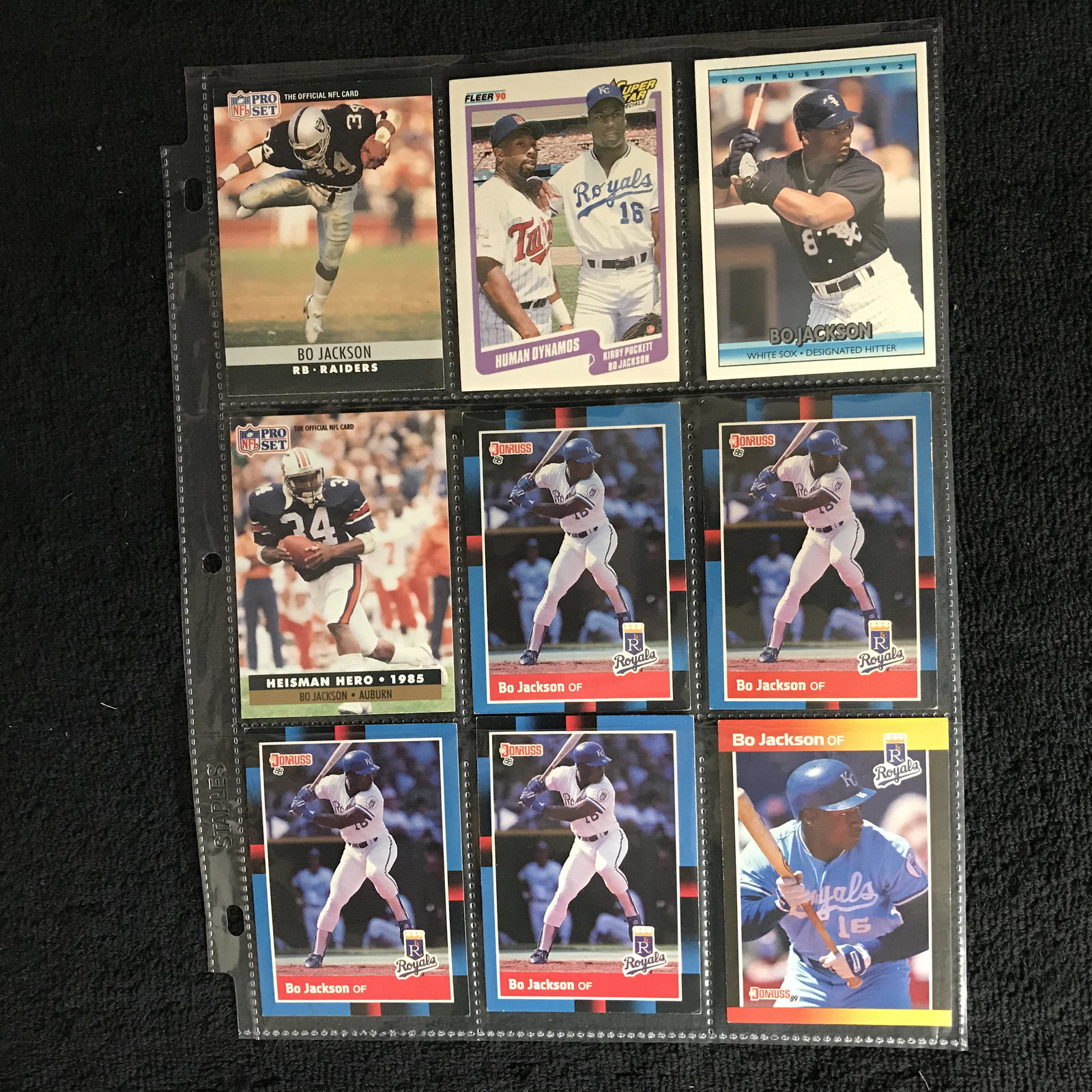 BO JACKSON SPORTS CARD LOT: BO JACKSON SPORTS CARD LOT