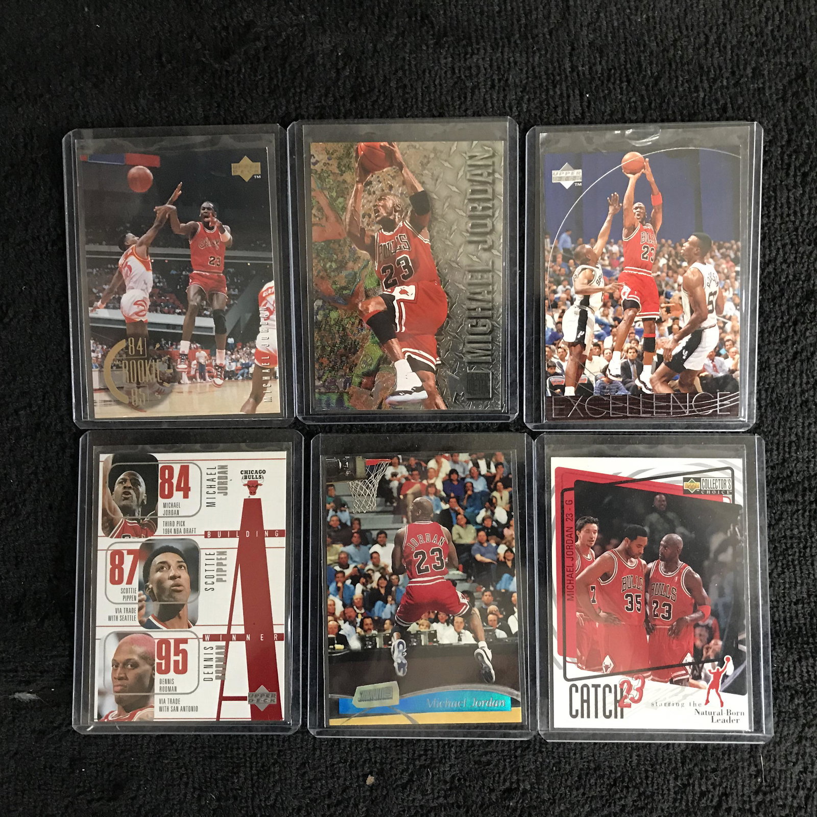 MICHAEL JORDAN 6 CARD LOT: MICHAEL JORDAN 6 CARD LOT