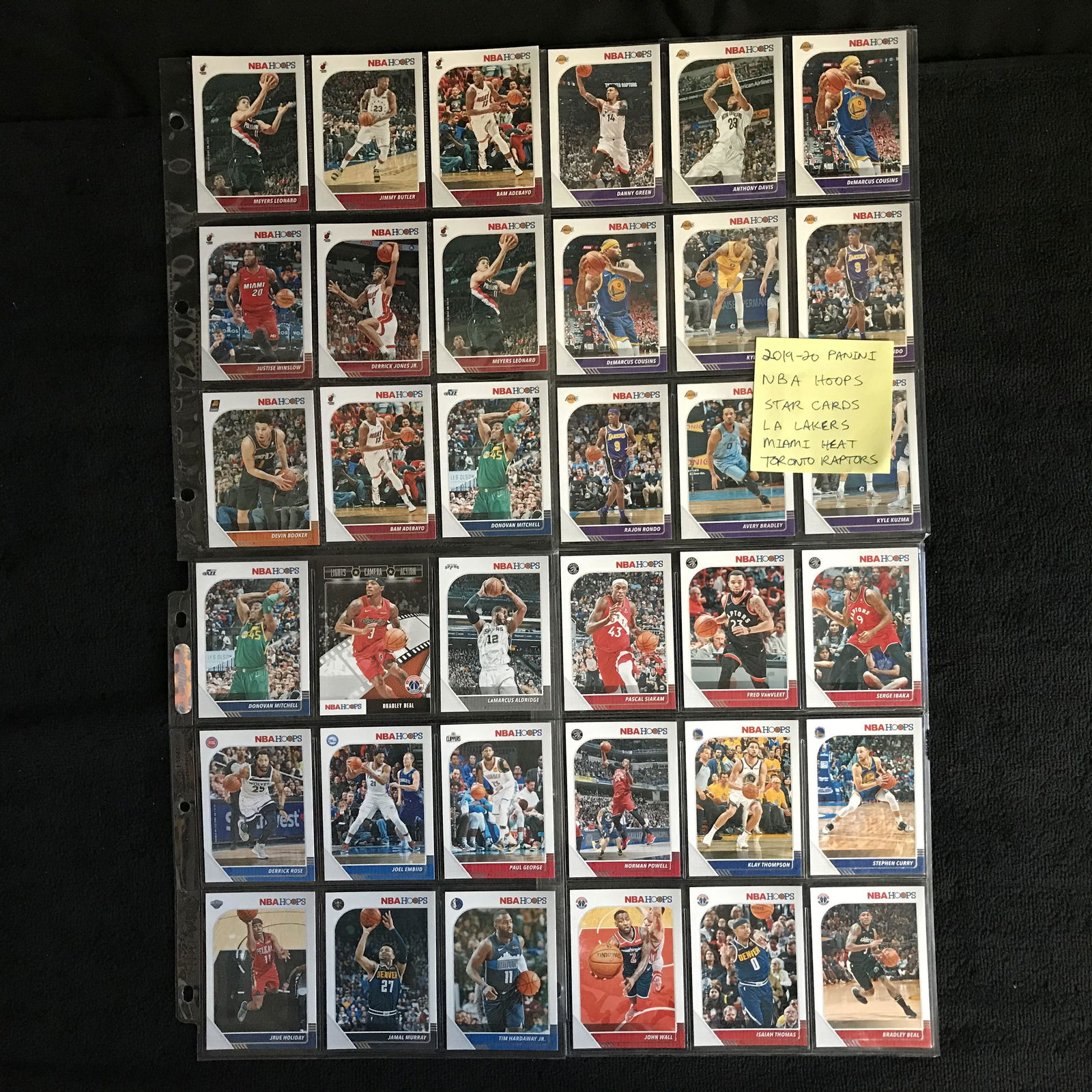 2019-20 PANINI NBA HOOPS STAR CARDS (LAKERS, HEAT, (1 of 1)