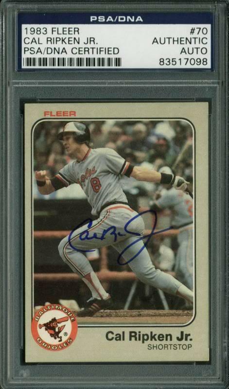 1983 FLEER #70 CAL RIPKEN JR. AUTHENTIC AUTO (PSA/DNA (1 of 1)