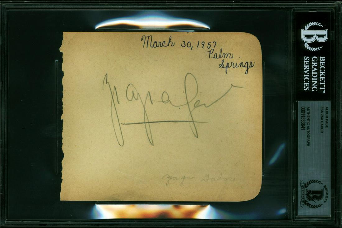 Zsa Zsa Gabor Moulin Rouge Authentic Signed 4.5x5.25 (1 of 2)