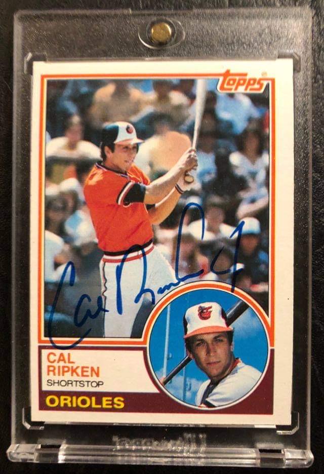 1983 Topps Cal Ripken Jr. #163 Signed Baseball Card (1 of 3)