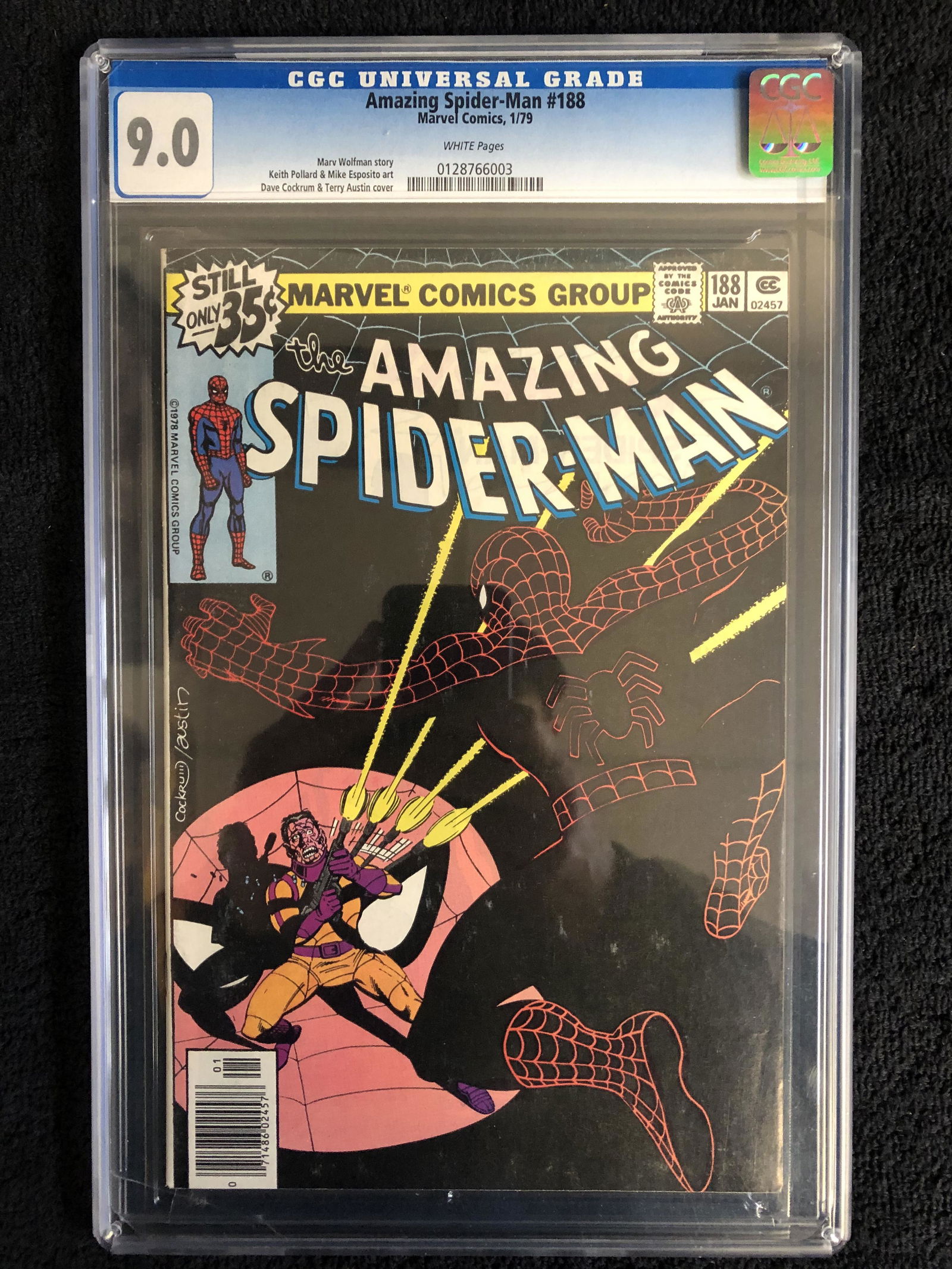 AMAZING SPIDER-MAN #188 CGC GRADE 9.0 (MARVEL COMICS) 1 (1 of 1)