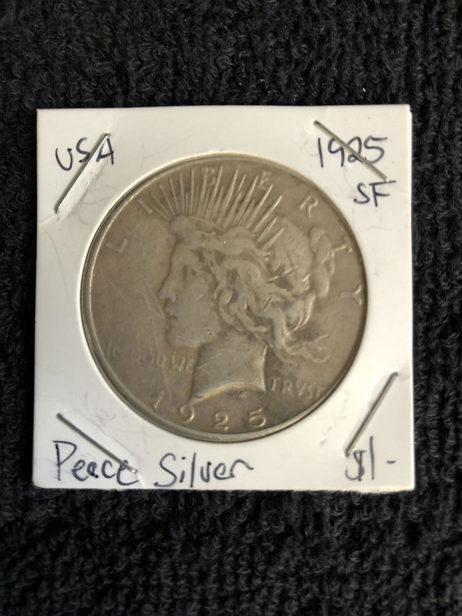 1925 USA PEACE SILVER DOLLAR (SAN FRANCISCO MINTED) (1 of 2)