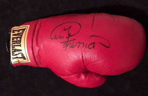 GEORGE FOREMAN AUTOGRAPHED BOXING GLOVE (JSA COA): GEORGE FOREMAN AUTOGRAPHED BOXING GLOVE (JSA COA)