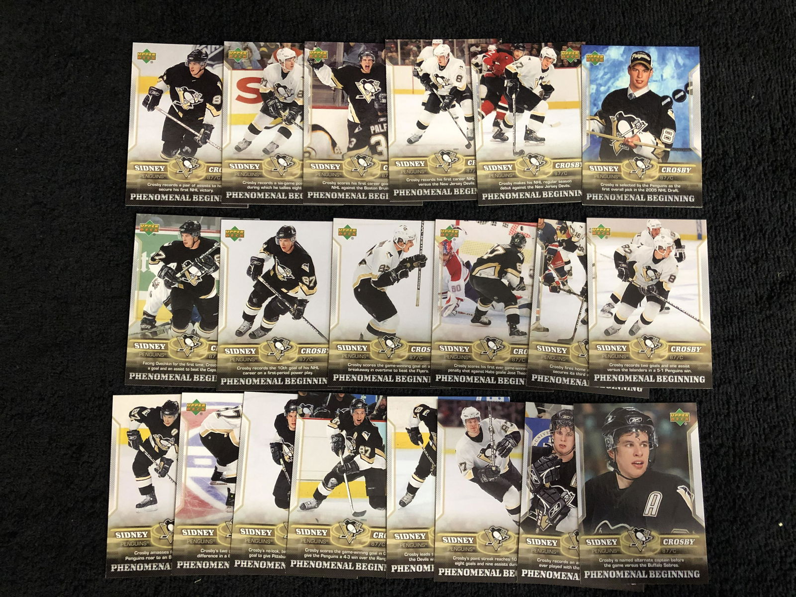 SIDNEY CROSBY UPPER DECK PHENOMENAL BEGINNINGS CARD LOT (1 of 1)