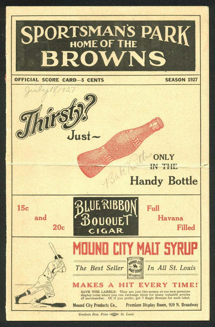 New York Yankees Babe Ruth Authentic Signed 7x11 1927 (1 of 4)