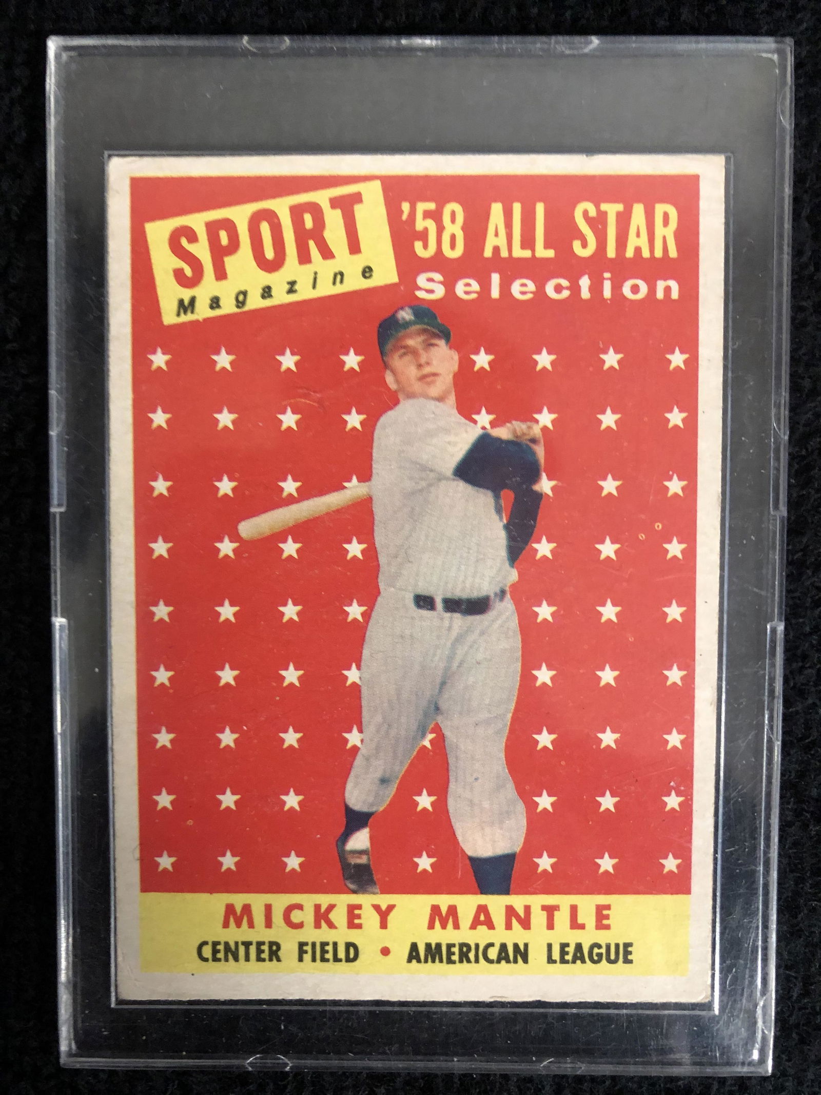 1958 Topps #487 Mickey Mantle All-Star HOF New York (1 of 2)