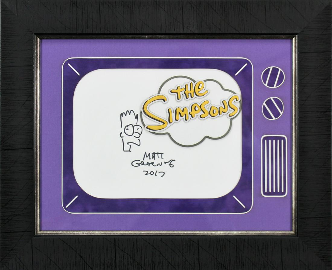 Matt Groening Simpsons 2017 Authentic Signed 6.75x8.5 (1 of 3)