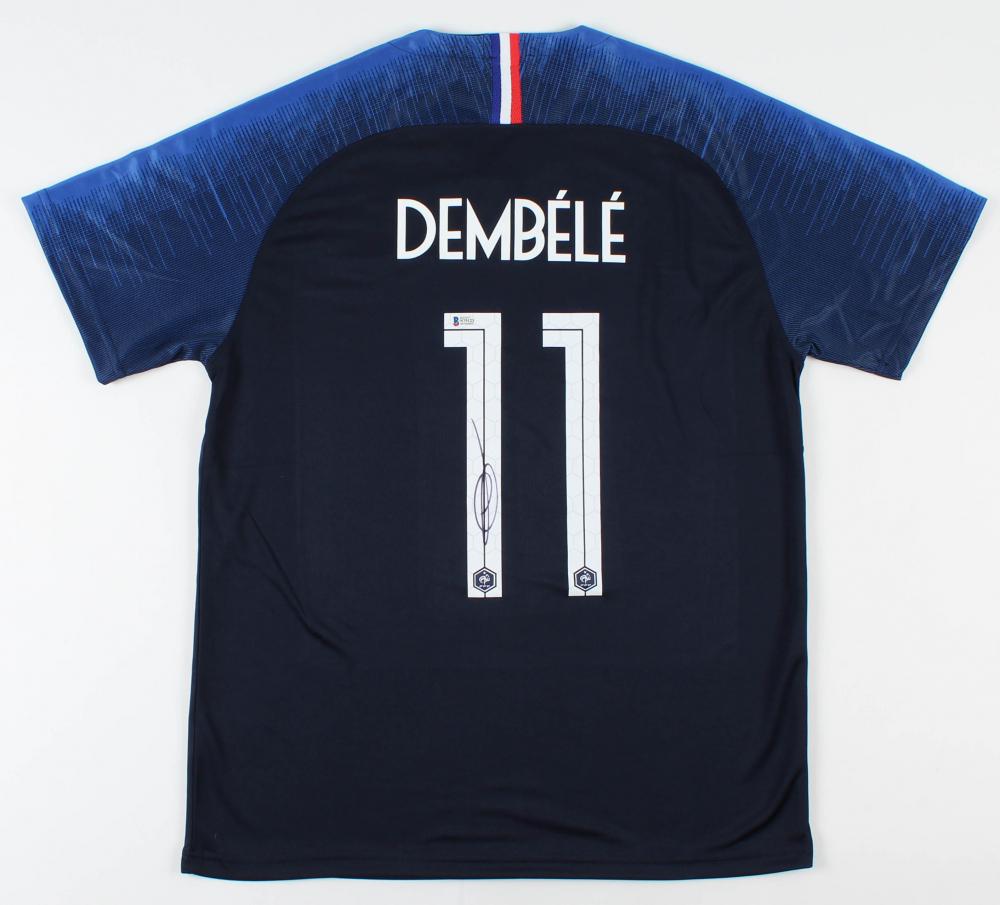 Ousmane Dembele Signed Team France Jersey (Beckett COA): Ousmane Dembele Signed Team France Jersey (Beckett COA)