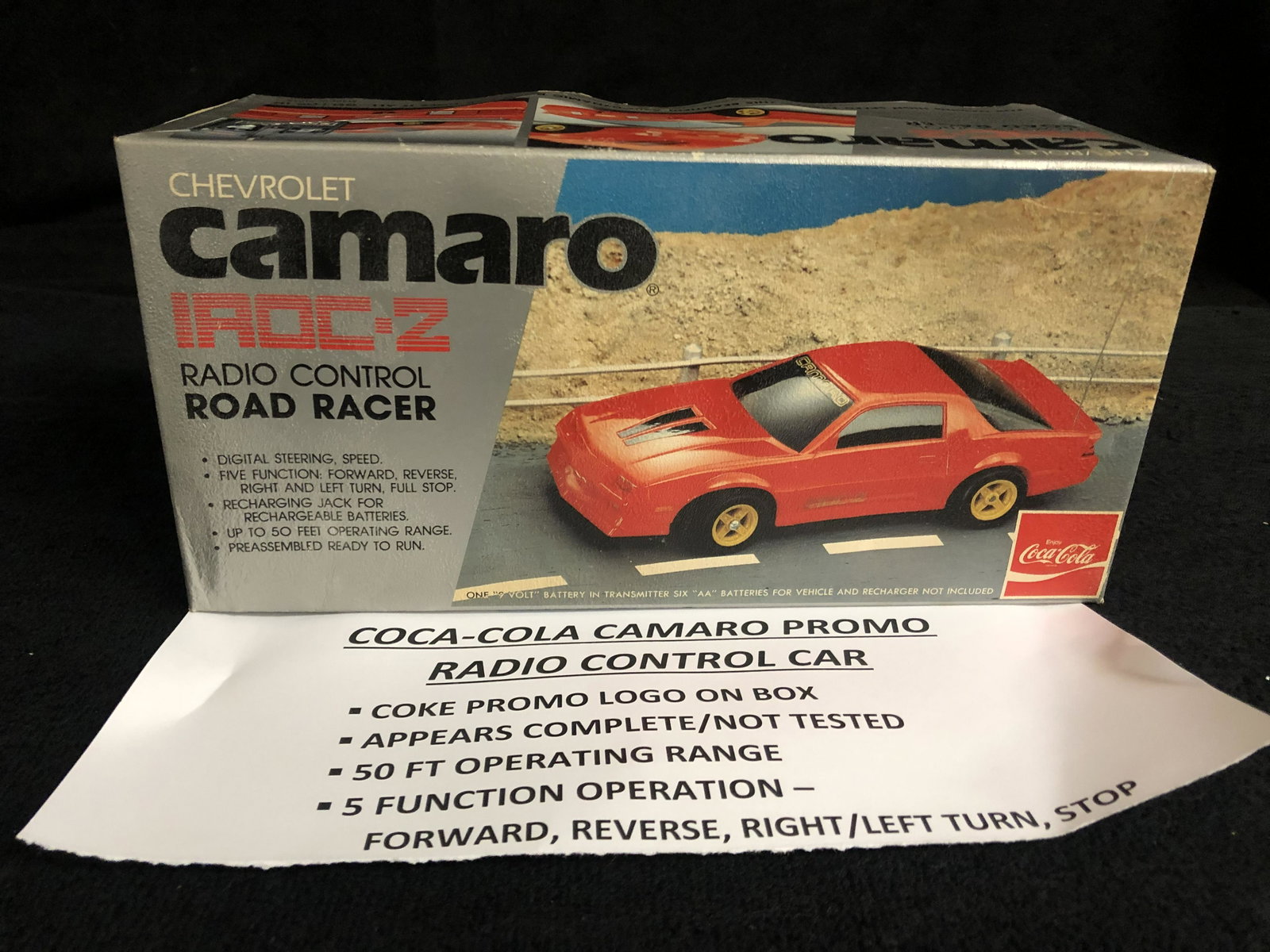 COCA-COLA CAMARO PROMO RADIO CONTROL CAR: COCA-COLA CAMARO PROMO RADIO CONTROL CAR