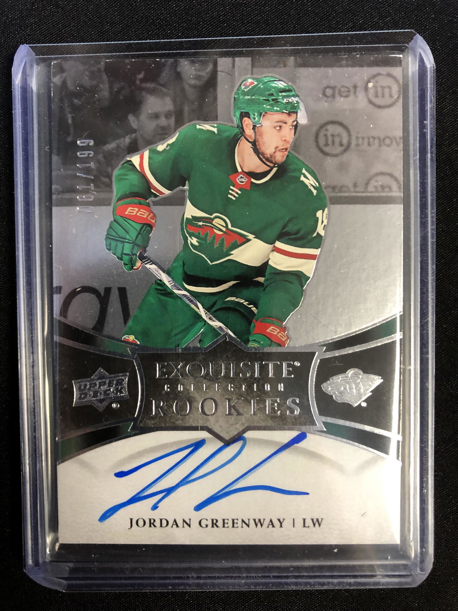 2018-19 Upper Deck Exquisite Collection JORDAN GREENWAY (1 of 1)