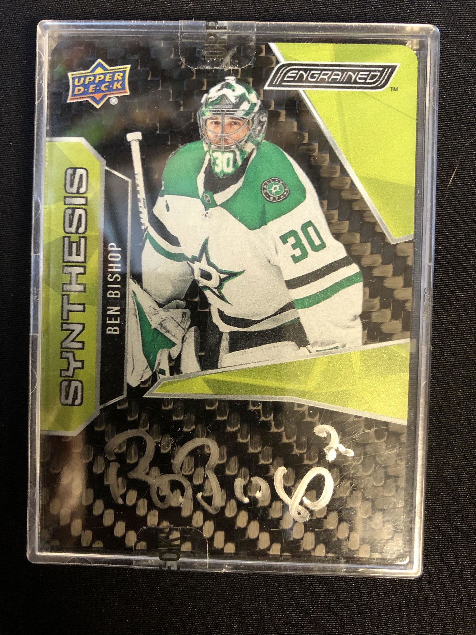 2019-20 UD Engrained Synthesis Auto Ben Bishop Dallas (1 of 1)