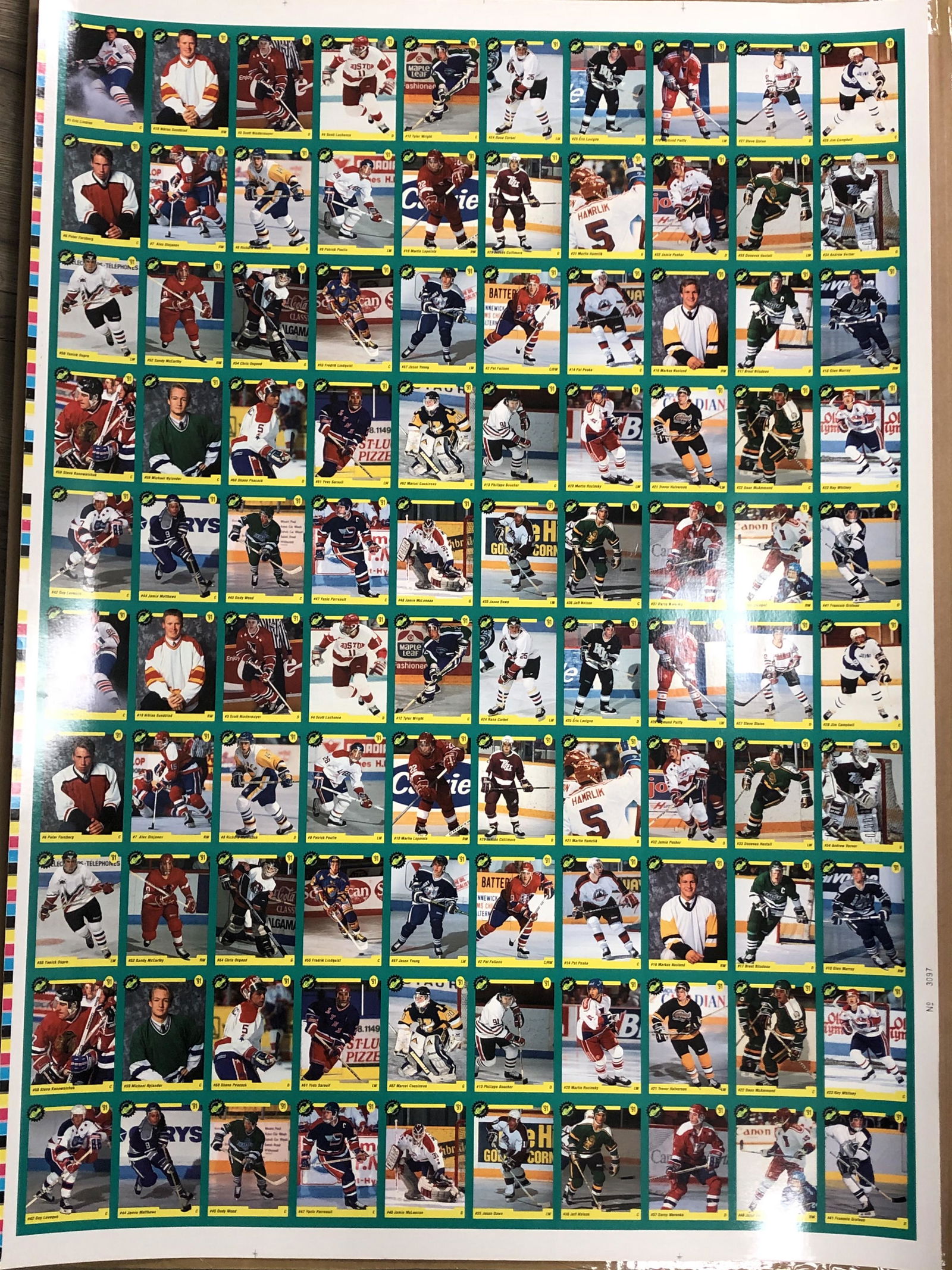 1991 Classic Draft Picks Promotional Uncut Hockey Card (1 of 1)