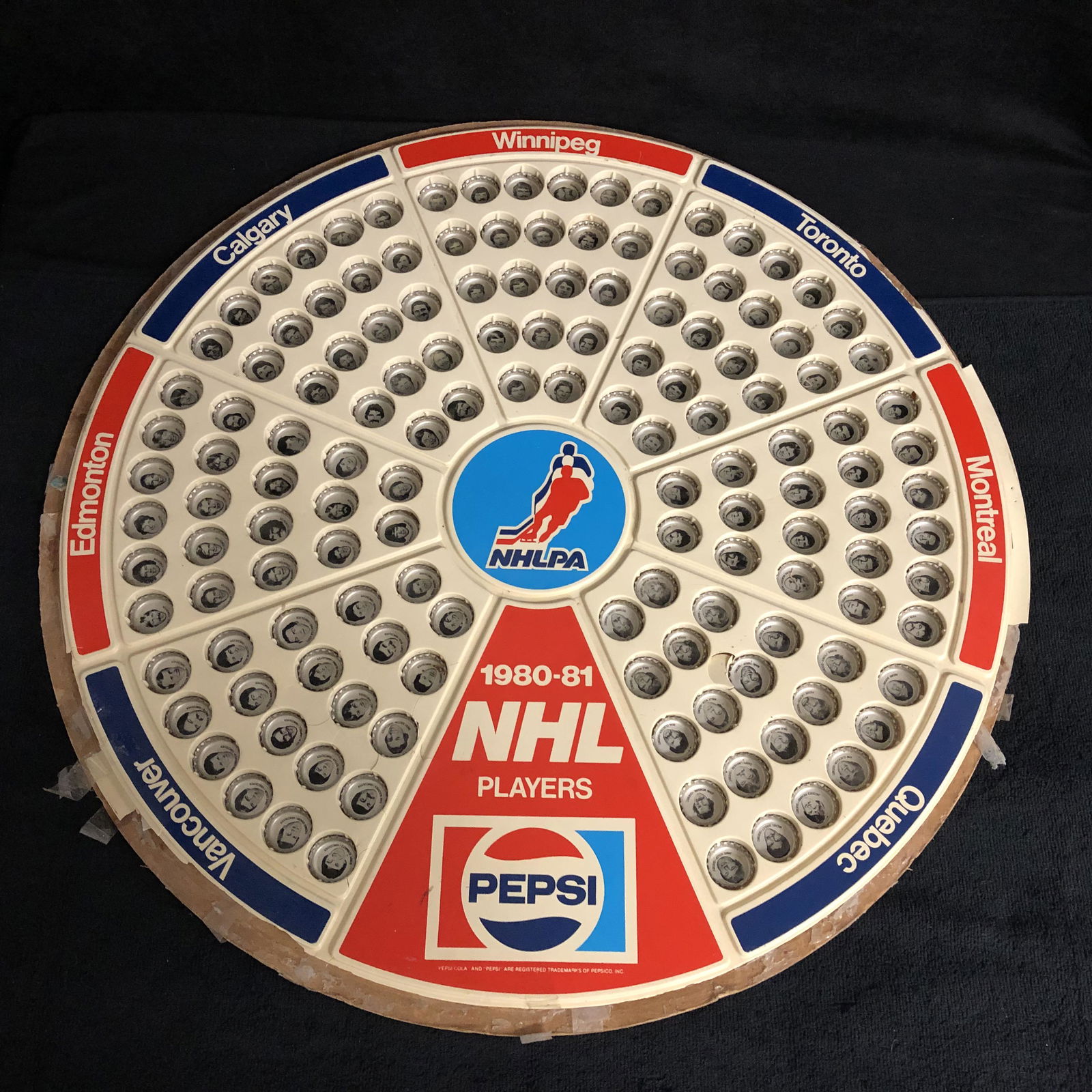 1980 81 Pepsi (nhl Players) Bottle Cap Collection & Dis