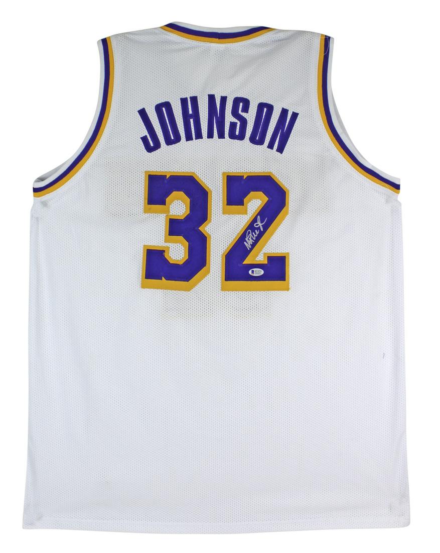 Los Angeles Lakers Magic Johnson Authentic Signed White (1 of 3)