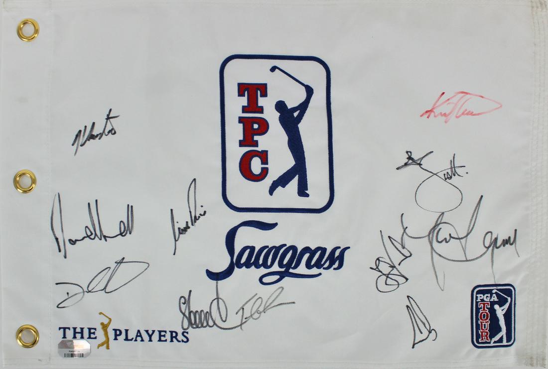 The Players (11) Scott, Els, Price Signed TPC Sawgrass: The Players (11) Scott, Els, Price Signed TPC Sawgrass Pin Flag Fanatics COA