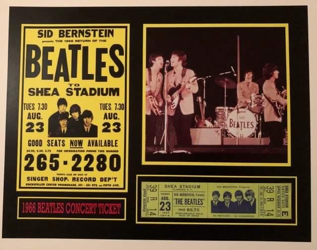1966 Beatles Concert Ticket Framed Display (1 of 2)
