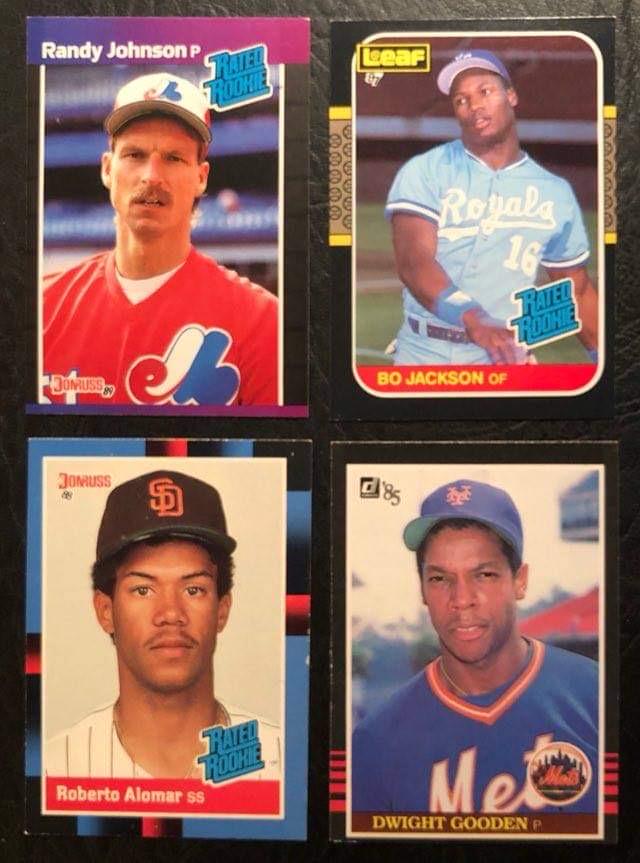 MLB BASEBALL ROOKIE CARD LOT (JOHNSON, JACKSON, ALOMAR (1 of 2)