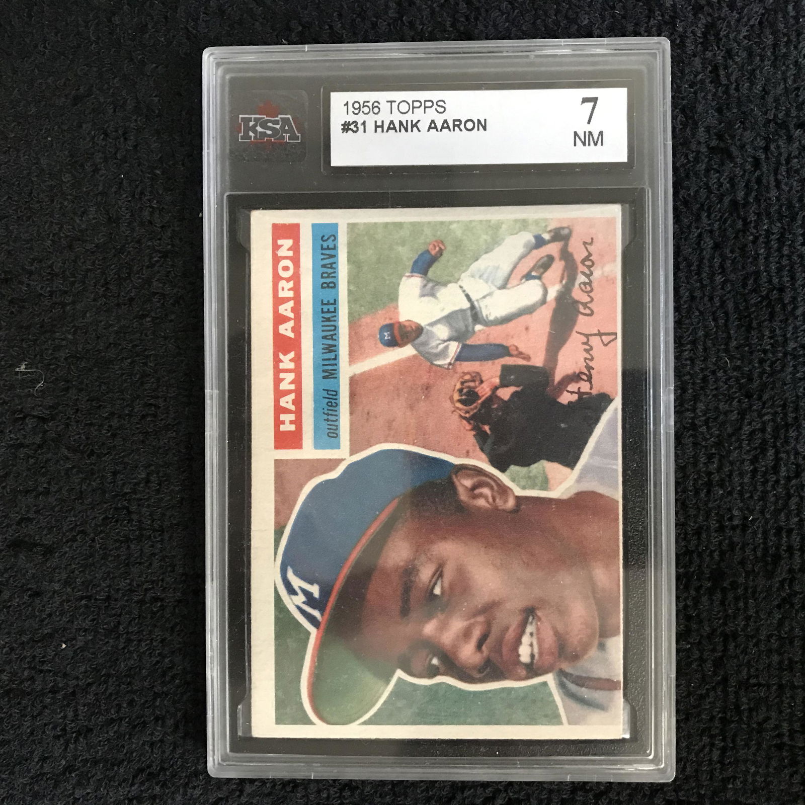 1956 TOPPS #31 HANK AARON (KSA 7) (1 of 2)