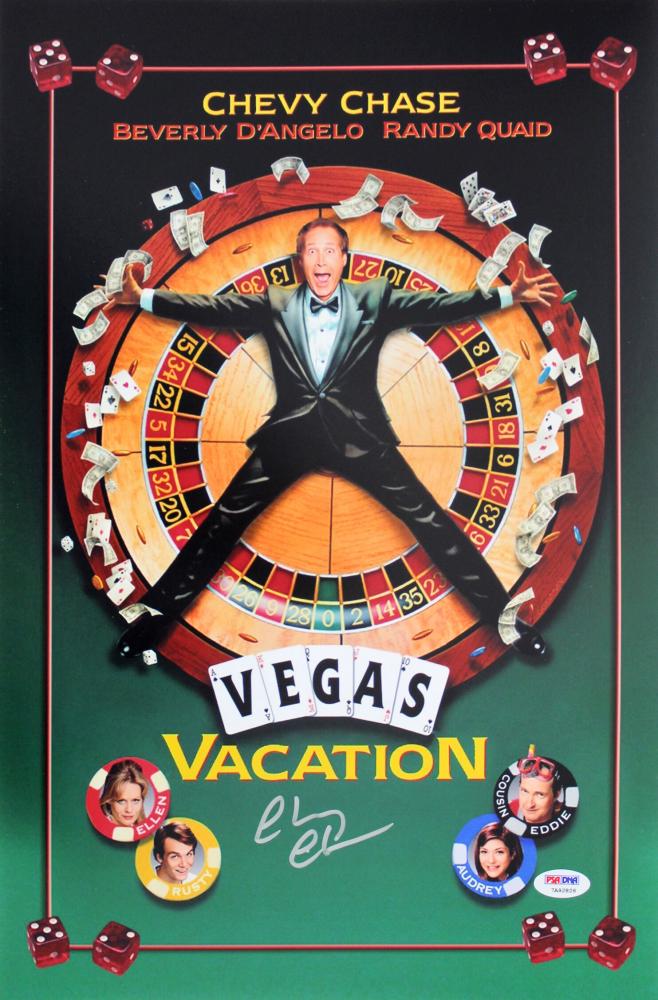 Chevy Chase Signed "Vegas Vacation" 12x18 Photo (PSA CO (1 of 2)