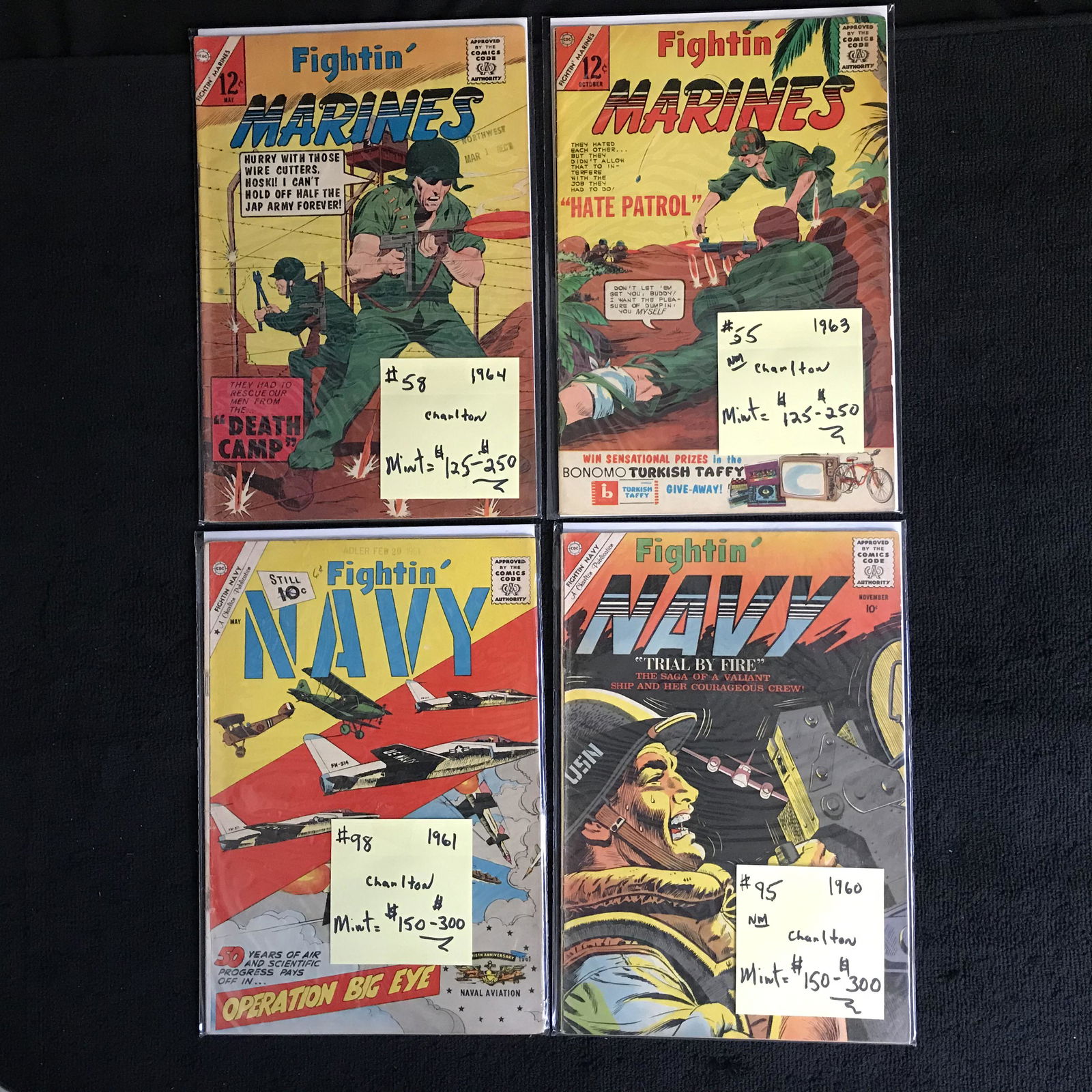 VINTAGE FIGHTIN' MARINES/ FIGHTIN' NAVY COMIC BOOK LOT (1 of 1)