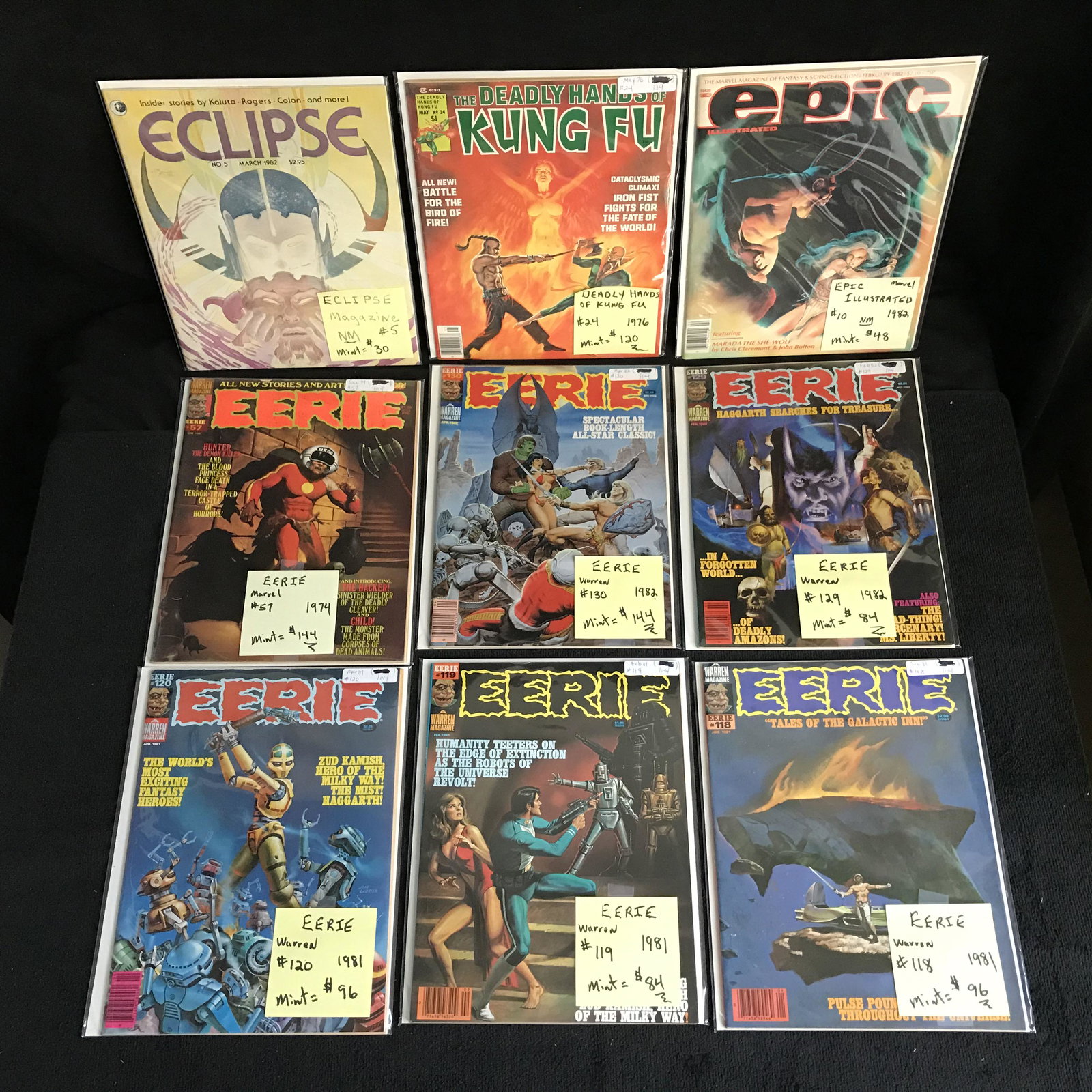 VINTAGE EERIE BOOK LOT (WARREN MAGAZINE): VINTAGE EERIE BOOK LOT (WARREN MAGAZINE)