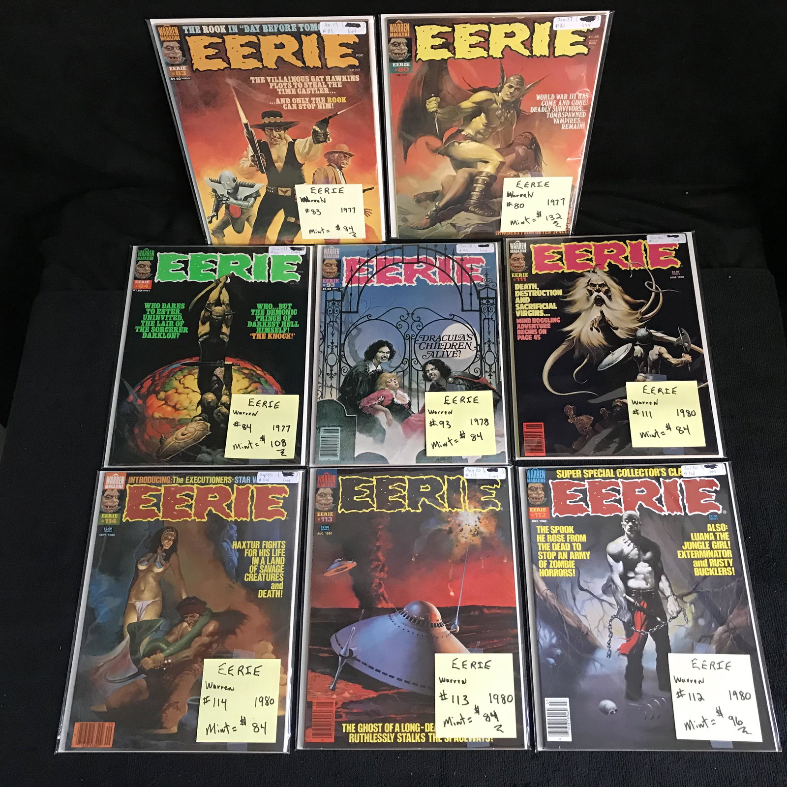 VINTAGE EERIE BOOK LOT (WARREN MAGAZINE): VINTAGE EERIE BOOK LOT (WARREN MAGAZINE)