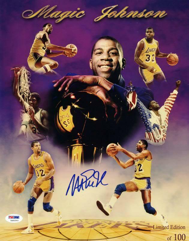 Lakers Magic Johnson Signed Authentic 11X14 Photo Ltd (1 of 1)