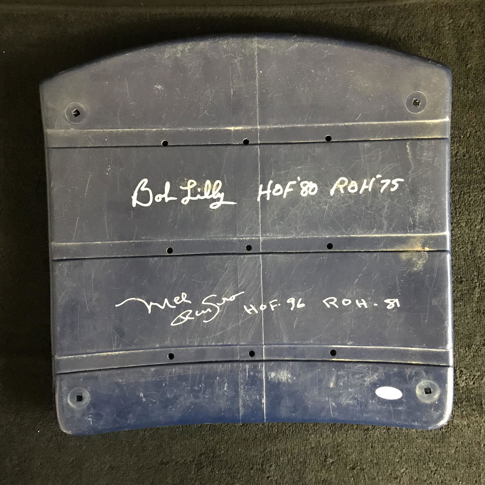 Bob Lilly & Mel Renfro Signed Cowboys Stadium Seat With (1 of 3)