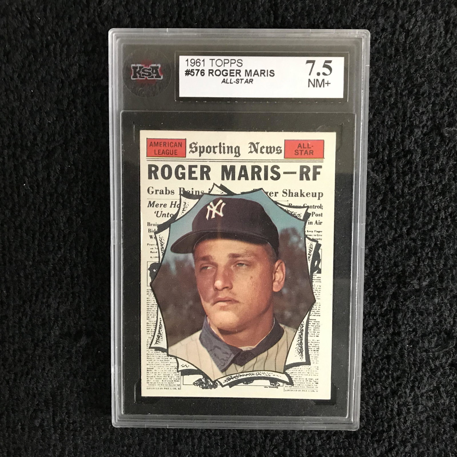 1961 TOPPS #576 ROGER MARIS (KSA 7.5): 1961 TOPPS #576 ROGER MARIS (KSA 7.5)