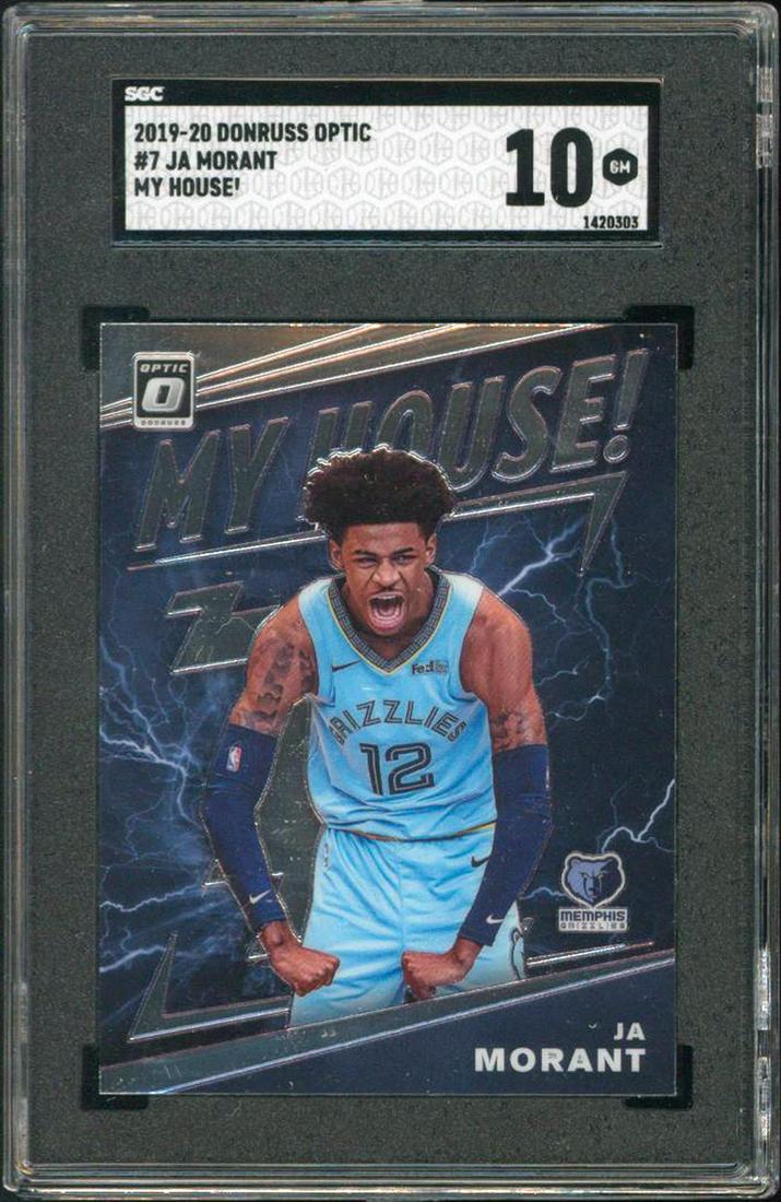 2019 DONRUSS OPTIC #7 JA MORANT MY HOUSE! RC (SGC 10) (1 of 1)