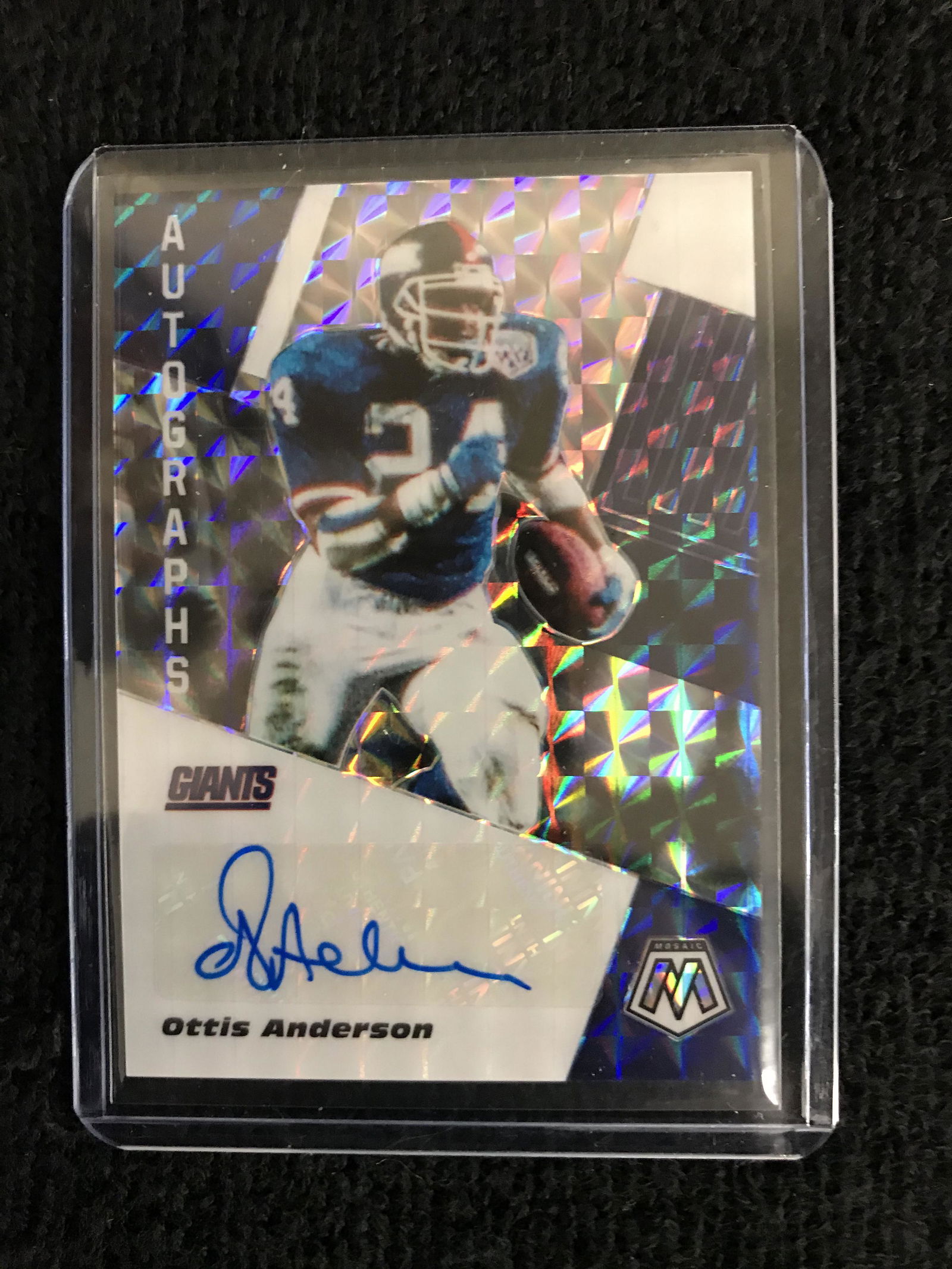 2020 PANINI MOSAIC #AM34 OTTIS ANDERSON AUTO PRIZM (1 of 2)