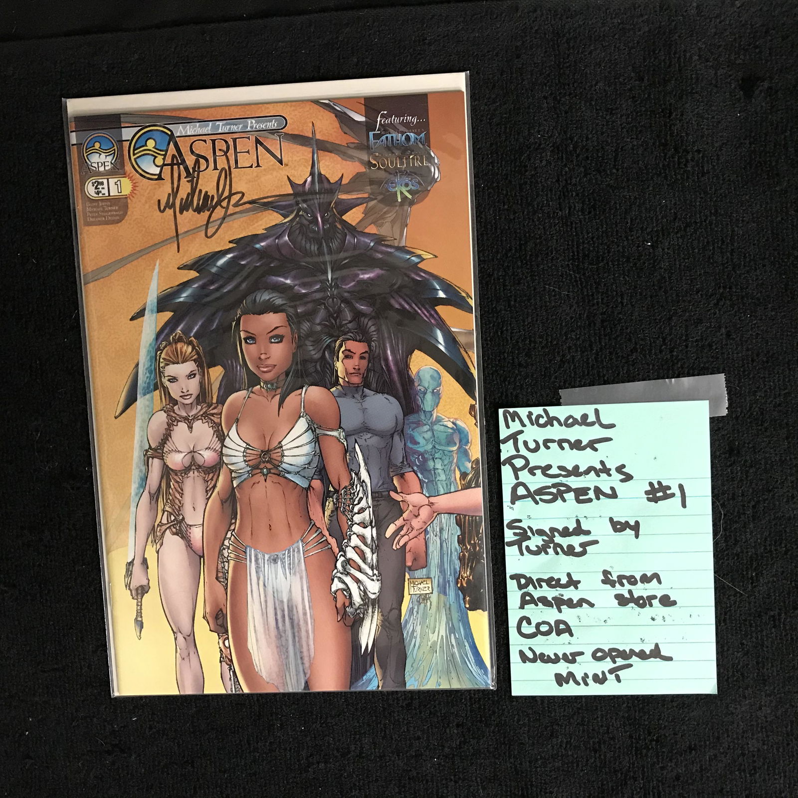 ASPEN #1 Signed by Michael Turner w/ COA (MINT) (1 of 3)