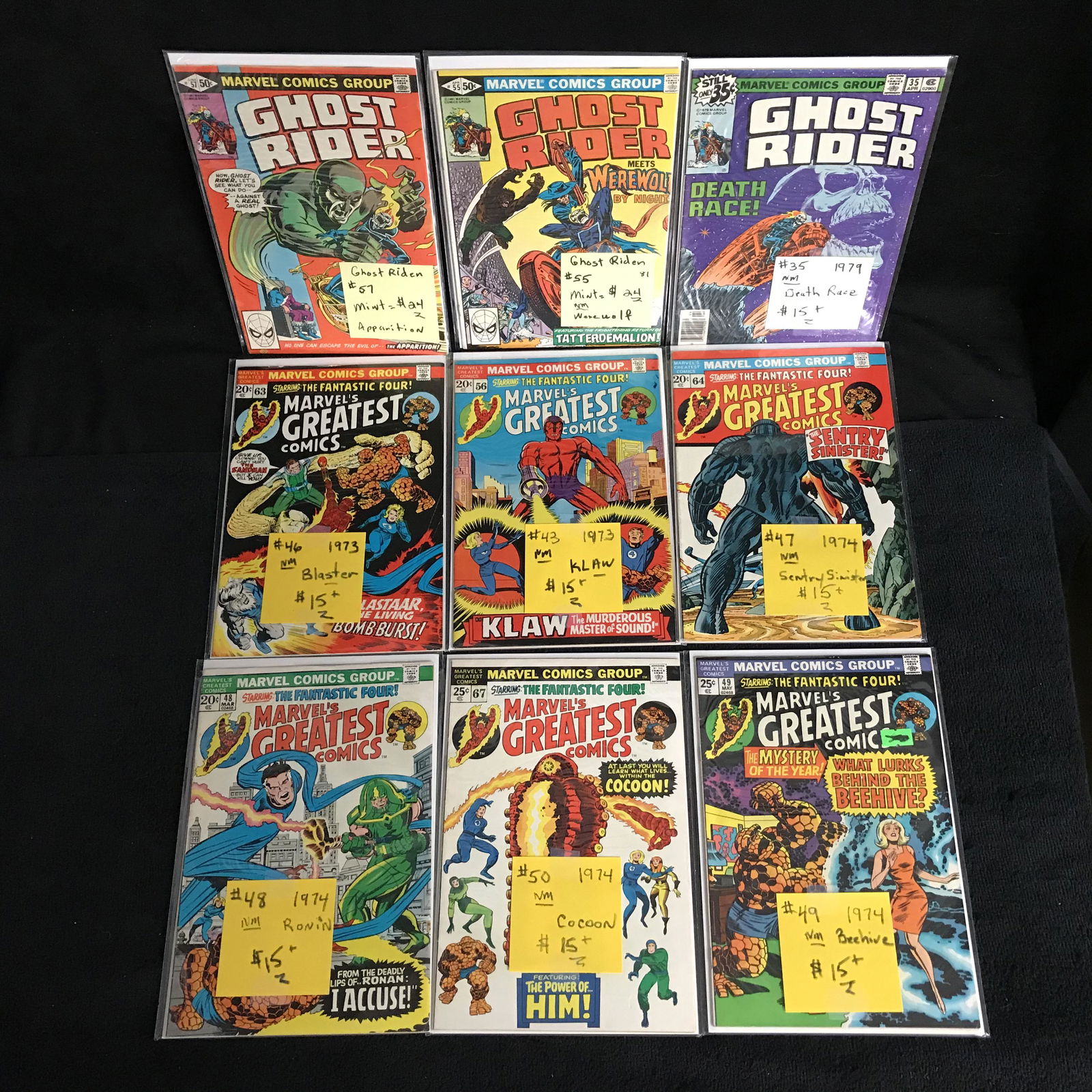 MARVEL'S GREATEST COMICS/ GHOST RIDER COMIC BOOK LOT (1 of 1)