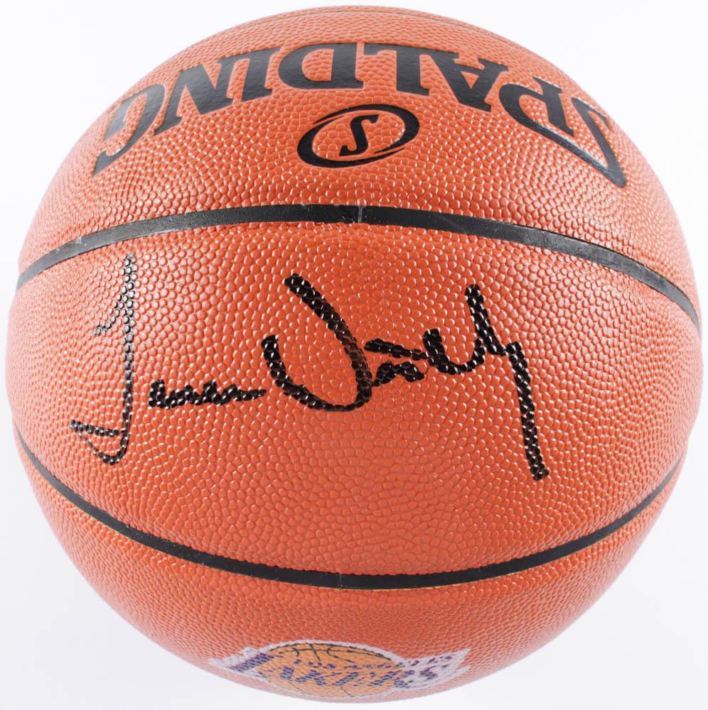 JAMES WORTHY SIGNED LAKERS LOGO NBA GAME BALL SERIES (1 of 3)