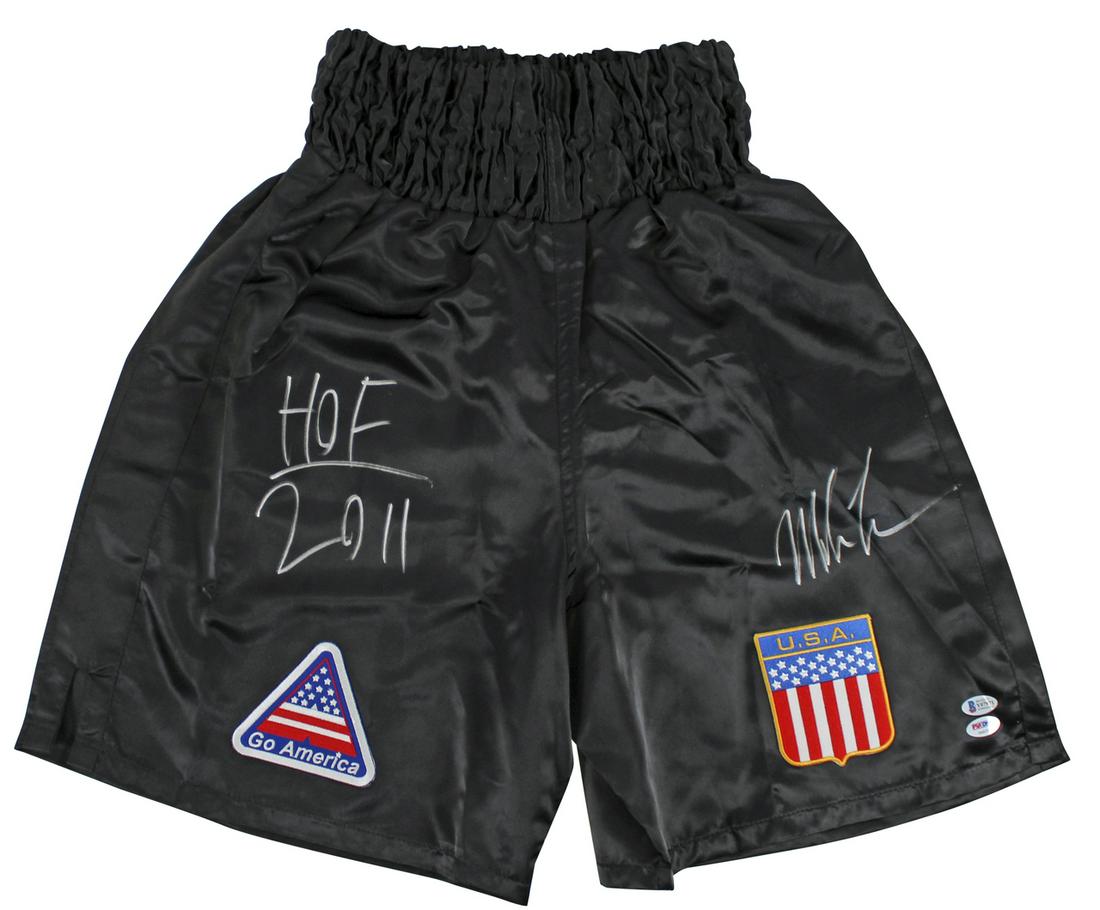 Mike Tyson "HOF 2011" Authentic Signed Boxing Trunks (B (1 of 4)