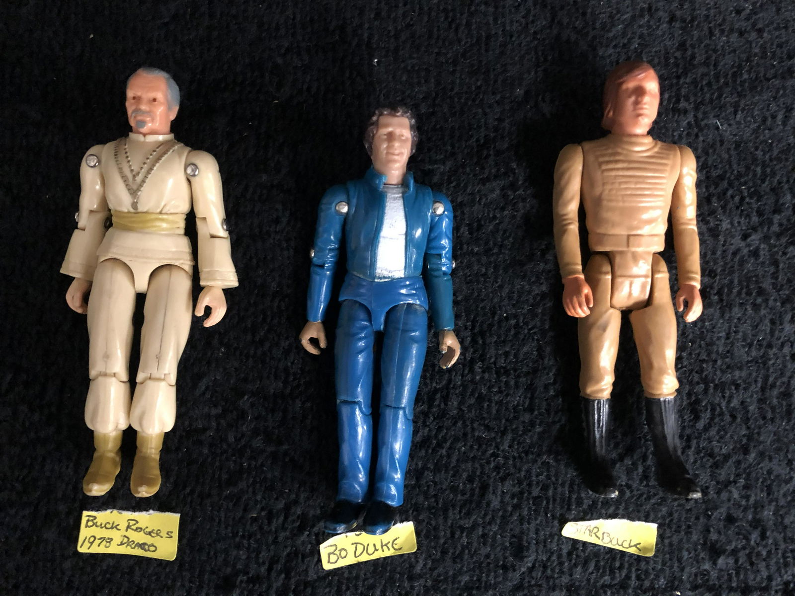 VINTAGE TOY FIGURES LOT (BUCK ROGERS, BO DUKE, STARBUCK: VINTAGE TOY FIGURES LOT (BUCK ROGERS, BO DUKE, STARBUCK)
