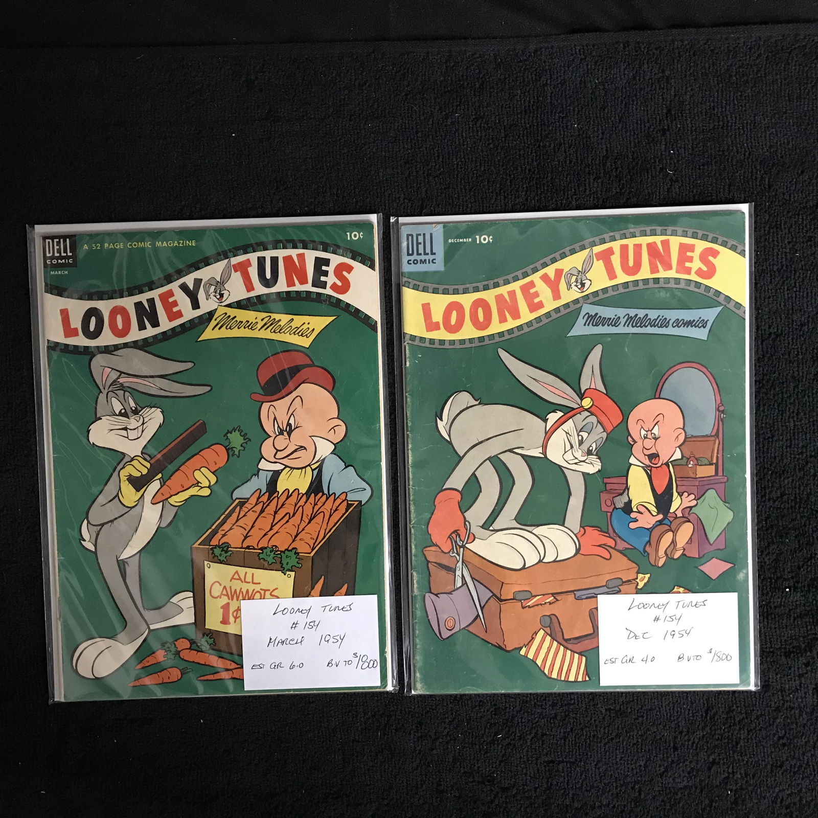 LOONEY TUNES #154 X 2 (DELL COMICS) 1954 (1 of 1)
